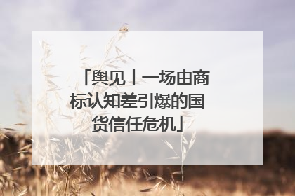 舆见丨一场由商标认知差引爆的国货信任危机