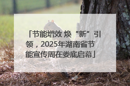 节能增效 焕“新”引领，2025年湖南省节能宣传周在娄底启幕
