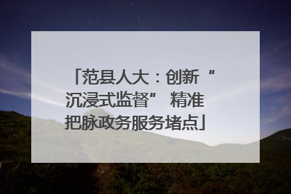范县人大：创新“沉浸式监督” 精准把脉政务服务堵点