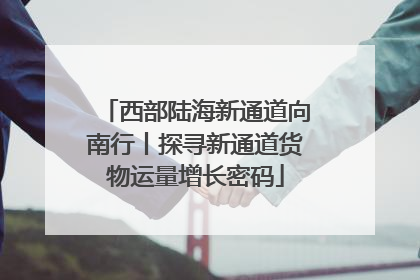 西部陆海新通道向南行丨探寻新通道货物运量增长密码