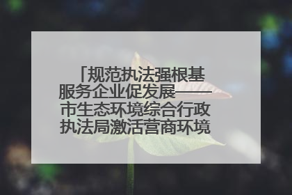 规范执法强根基 服务企业促发展——市生态环境综合行政执法局激活营商环境“绿色动能”