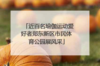 近百名瑜伽运动爱好者郑东新区市民体育公园展风采