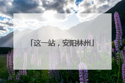 这一站，安阳林州