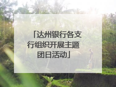 达州银行各支行组织开展主题团日活动