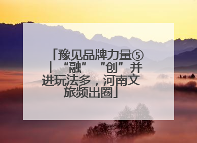 豫见品牌力量⑤丨“融”“创”并进玩法多，河南文旅频出圈