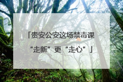 贵安公安这场禁毒课“走新”更“走心”