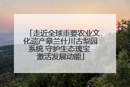 走近全球重要农业文化遗产皋兰什川古梨园系统 守护生态瑰宝 激活发展动能