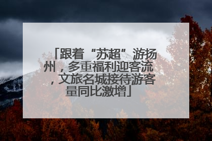跟着“苏超”游扬州，多重福利迎客流，文旅名城接待游客量同比激增