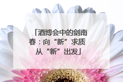 酒博会中的剑南春：向“新”求质 从“新”出发