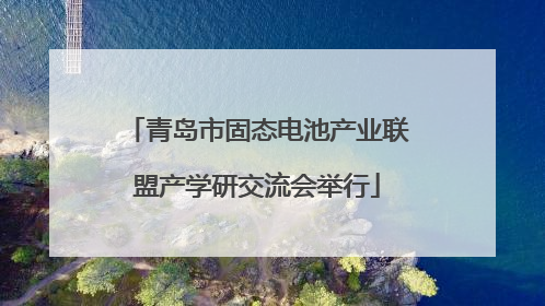 青岛市固态电池产业联盟产学研交流会举行