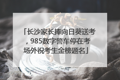 长沙家长捧向日葵送考，985数字警车停在考场外祝考生金榜题名