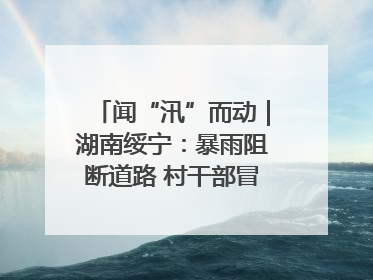 闻“汛”而动｜湖南绥宁：暴雨阻断道路 村干部冒雨抢险保畅通