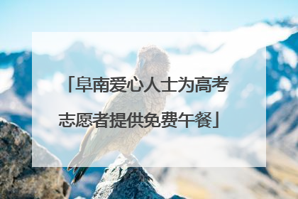 阜南爱心人士为高考志愿者提供免费午餐