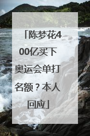 陈梦花400亿买下奥运会单打名额？本人回应