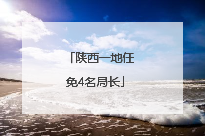 陕西一地任免4名局长