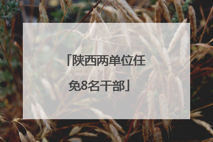 陕西两单位任免8名干部