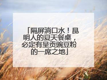 隔屏淌口水！昆明人的夏天餐桌，必定有呈贡豌豆粉的一席之地
