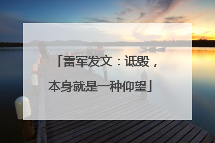 雷军发文：诋毁，本身就是一种仰望