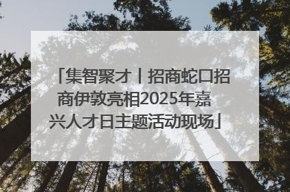 集智聚才丨招商蛇口招商伊敦亮相2025年嘉兴人才日主题活动现场
