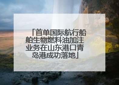 首单国际航行船舶生物燃料油加注业务在山东港口青岛港成功落地