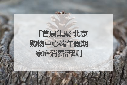 首展集聚 北京购物中心端午假期家庭消费活跃