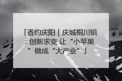 香约庆阳｜庆城桐川镇：创新求变 让“小苹果”做成“大产业”