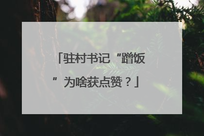 驻村书记“蹭饭”为啥获点赞？