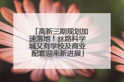 高新三期规划加速落地！丝路科学城又有学校及商业配套迎来新进展