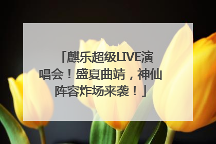 麒乐超级LIVE演唱会！盛夏曲靖，神仙阵容炸场来袭！