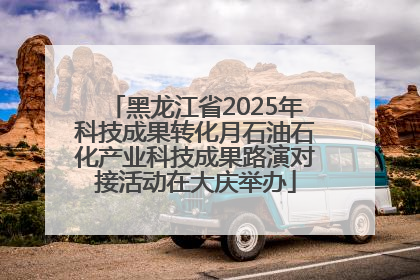 黑龙江省2025年科技成果转化月石油石化产业科技成果路演对接活动在大庆举办