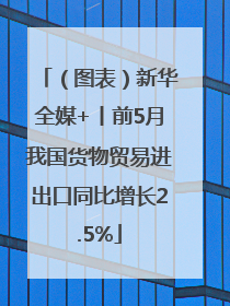 （图表）新华全媒+丨前5月我国货物贸易进出口同比增长2.5%