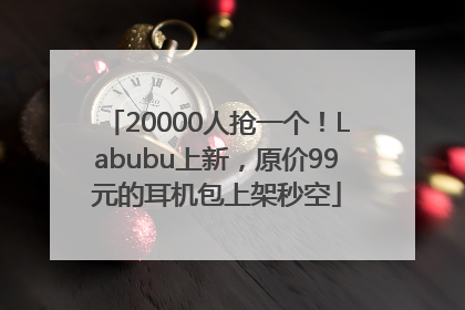 20000人抢一个！Labubu上新，原价99元的耳机包上架秒空