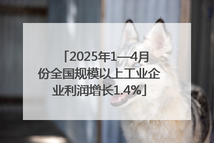 2025年1—4月份全国规模以上工业企业利润增长1.4%