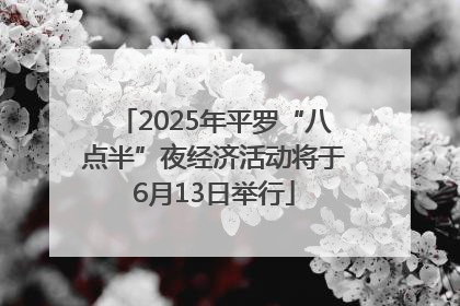 2025年平罗“八点半”夜经济活动将于6月13日举行