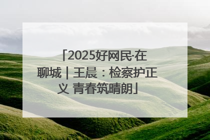 2025好网民·在聊城｜王晨：检察护正义 青春筑晴朗