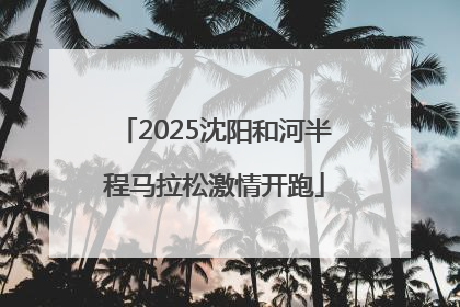 2025沈阳和河半程马拉松激情开跑