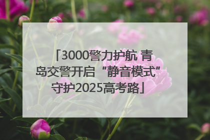 3000警力护航 青岛交警开启“静音模式”守护2025高考路