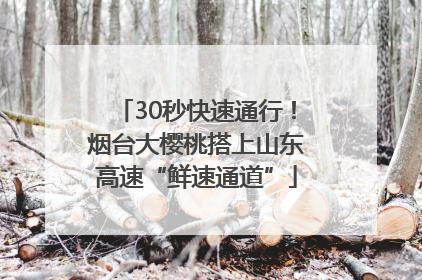 30秒快速通行！烟台大樱桃搭上山东高速“鲜速通道”