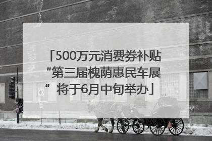 500万元消费券补贴 “第三届槐荫惠民车展”将于6月中旬举办
