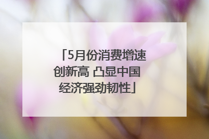 5月份消费增速创新高 凸显中国经济强劲韧性