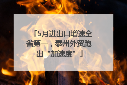 5月进出口增速全省第一，泰州外贸跑出“加速度”