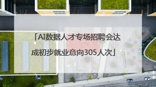 AI数据人才专场招聘会达成初步就业意向305人次