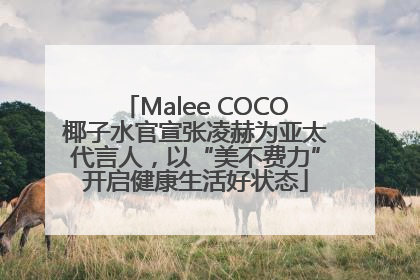 Malee COCO椰子水官宣张凌赫为亚太代言人，以“美不费力”开启健康生活好状态